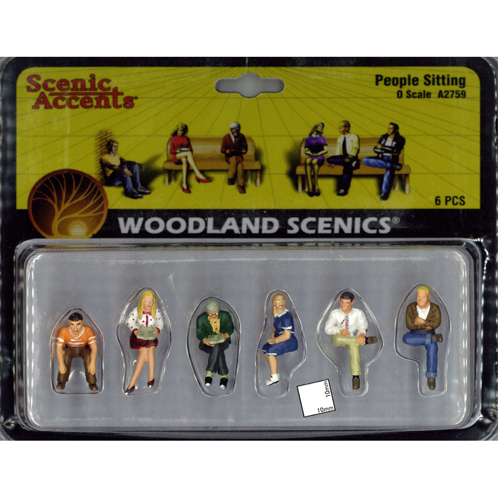 Woodland Scenics Scenic Accents O Scale A2759 People Sitting for