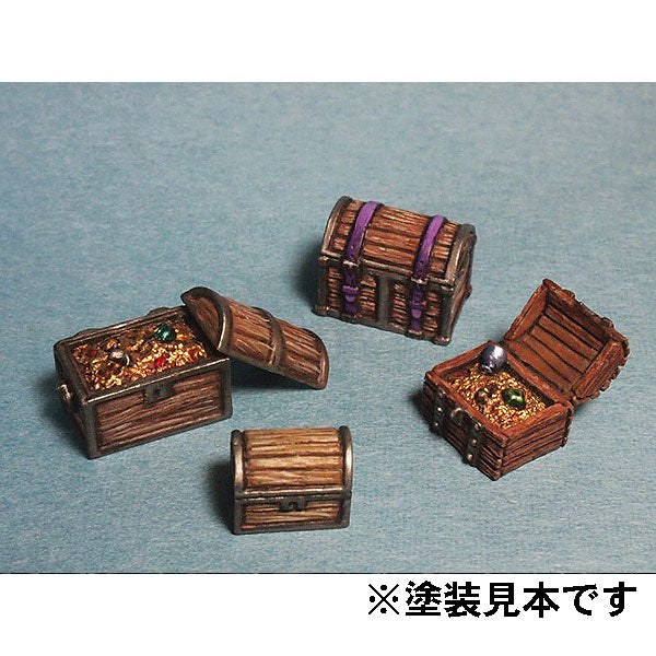 【希少】Treasures of Fantasy BOX Treasure Chest Set : Aurora Model Unpainted Kit O (1:48) - 1:35