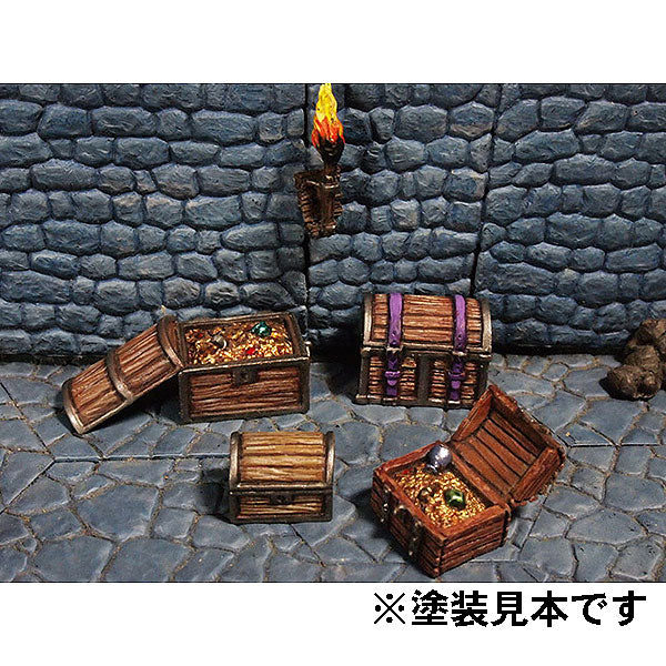 Treasure Chest Set : Aurora Model Unpainted Kit O (1:48) - 1:35