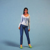 Town Girl : Aurora Model Unpainted Kit 1:32 Scale Sk-022