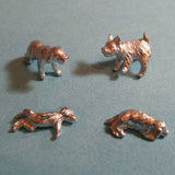 4 只小狗套装：Aurora 模型未上漆套件 1:35 Ml-036