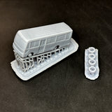 4023 Long Minibus (with grille, folding doors, and trunk): ONLY RED Unpainted Kit 1:150