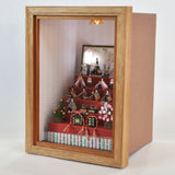 Miniature Hina-Decoration: O-nire-sama and Ohinasama Five-tiered Ornament A In-frame : Nobuko Kameda Pre-painted Non-scale