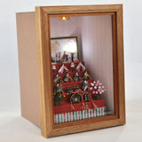 Miniature Hina-Decoration: O-nire-sama and Ohinasama Five-tiered Ornament A In-frame : Nobuko Kameda Pre-painted Non-scale