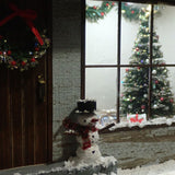 Snowy Christmas "The Blue House" in frame : Nobuko Kameda, painted, non-scale