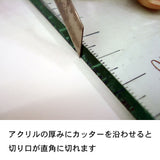 Right Angle Cut Ruler Mini Plus (with scale) Right : Kamineko@Style Tool Part No. 001