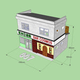 Shop & House 007 : Creation Hall Painting Finished HO(1:87~1:80) HOS-007