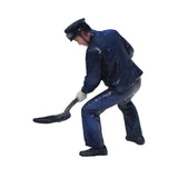 080-00018 JNR steam locomotive crew - assistant engineer casting coal : Tiny Tales - Pre-Colored 1:80