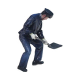 080-00018 JNR steam locomotive crew - assistant engineer casting coal : Tiny Tales - Pre-Colored 1:80