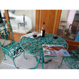 Iron table and 2 chairs (white): Cobani unpainted kit 1:12 IF-004