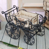 铁制婴儿车和木箱（黑色）：Cobani 未上漆套件 1:12 IF-003