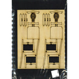 椅子套装 A 2pcs: Cobani 未上漆套件 1:24 ss-002