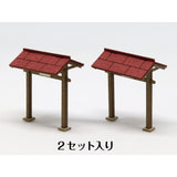 Gate at the Entrance to an Alley (Set of 2): Baioudou N (1:150) Pre-painted Kit AC-005-15C
