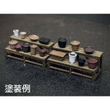 Plant pot set, 23 pieces : Baioudou HO(1:83) pre-colored kit AC-065-83U