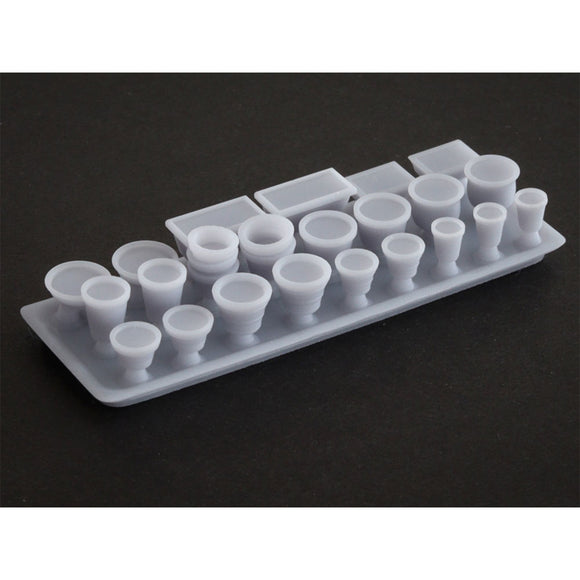 Plant pot set, 23 pieces : Baioudou HO(1:83) pre-colored kit AC-065-83U