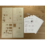 Signboard Architecture of 3 Houses in a Row A : Baioudou HO (1:80) Unpainted Kit ST-003-80U