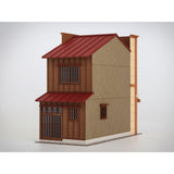 3 casas en raya arquitectura letrero C Color Ver.: Baioudou HO (1:87) kit prepintado ST-005-87C