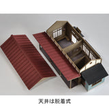 Small Wooden Country Train Station: Baioudou HO (1:87) Pre-painted Kit ST-042-87C