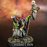 Goblin Shaman w/ Staff & Wand : HERMIT INN Unpainted kit Non-scale HM003