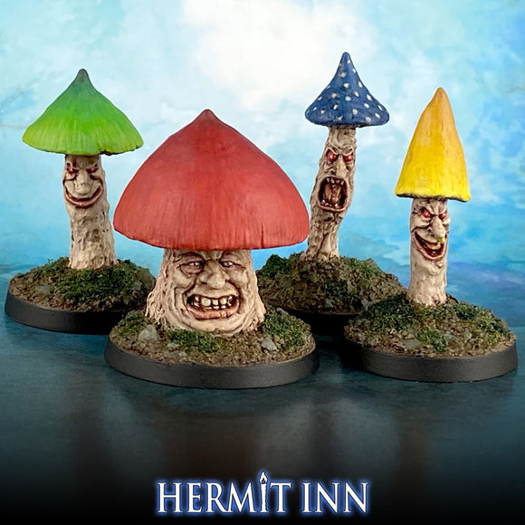 Magical Mushroom Honcho&Retinue(4) : HERMIT INN Unpainted Kit Non-scale HS001