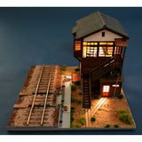 Signal Station and Iron Pipe Conductor : Takumi Diorama Craft House - Painted Complete HO (1:80) 1035