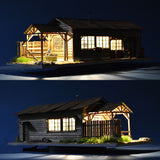 Toreiin : Tsumesho with Well - Corrugated Roof Type : Takumi Diorama Craft House - Finished product HO(1:80) 1037