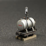 木曾森林铁路型圆形汽油计量车ver.2016（银罐/黑色马车）：工房-七国成品1:87（HO）1058