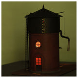 1:80 Brick Water Tower with Heating Chamber : Kobo NANA ROKUNI Finished product model 1:80(HO) 1066