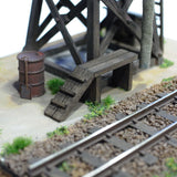 方形水箱（木/木）迷你展示架：Kobo-Nanarokuni，涂漆并准备组装 1:87 2001