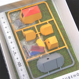 Campsite set (camping tent, table, chairs, rubber boat etc.): Bush kit HO(1:87) 6026