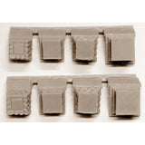 Stone pedestal, set of 8 pieces of 4 kinds : YSK Unpainted kit N(1:150) Part No.476
