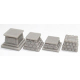 Stone pedestal, set of 8 pieces of 4 kinds : YSK Unpainted kit N(1:150) Part No.476