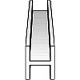 H-bar (H-steel) 2.0 x 1.9 x 350 mm: Evergreen plastic, non-scale 282