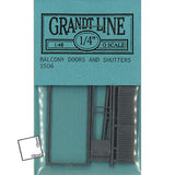 Balcony doors and shutters: Grantline unpainted parts O(1:48) 3506