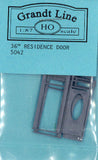 Wooden door with oval window: Grant Line unpainted kit (parts) HO (1:87) 5042