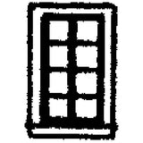 Western style window frame: Grant Line unpainted kit (parts) N(1:160) 8005