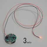 LED module with magnetic switch with leads, set of 3: red : BitTradeOne Electronic Parts Non-scale ADMGLWRD3