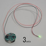 LED module with magnetic switch with leads, set of 3: green : BitTradeOne Electronic Parts Non-scale ADMGLWGR3