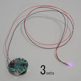 LED module with magnetic switch with leads, set of 3: Purple : BitTradeOne ELECTRONIC PARTS NON-SCALE ADMGLWPR3