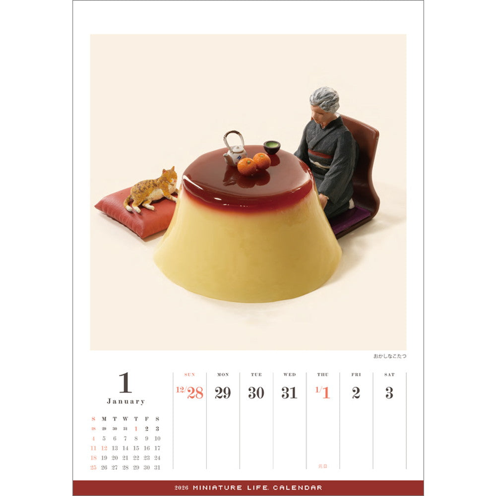 MINIATURE LIFE CALENDAR 2026 (Japanese domestic edition / Japanese