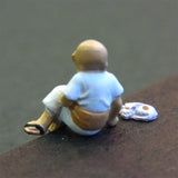 Sakatsuu Doll Series Manabe Collection - Man on the Veranda Shogi B (with Dozing Cat) : Sakatsuu 成品 HO(1:87) 7526