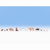 农场动物（狗、猫、鸭、兔、山羊、猪等家畜）：诺奇彩绘成品HO(1:87) 15711