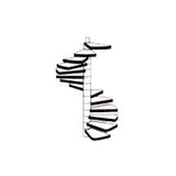 Spiral Staircase : Plastruct Unpainted Kit 1:100 STAS-100 (90948)