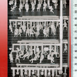 Set of 72 seated people: Preiser unpainted kit HO (1:87) 16358
