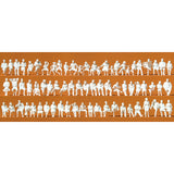 Set of 72 seated people: Preiser unpainted kit HO (1:87) 16358