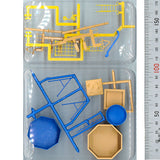 Playground equipment set (swings, seesaw, slide, pool, etc.): Preiser unpainted kit HO(1:87) 17351