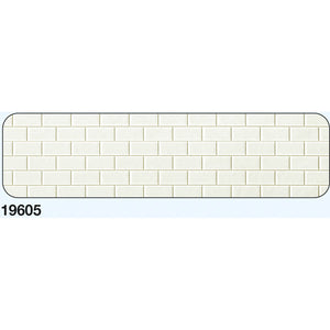 "Model" Floor tiles long. White. : Preiser Pre-Colored Kit HO(1:87) 19605