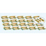 20 sets of beer garden tables and benches (long table, long desk): Preiser assembly kit HO(1:87) 24707