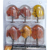 6 棵红叶树 8-11 厘米：林地，成品，无比例 3541