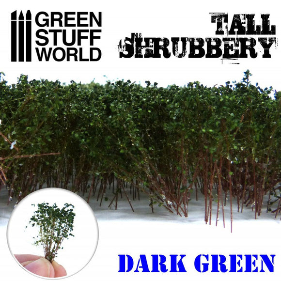 Diorama material Tall Shrubbery dark green : Green Stuff World Material Non-scale GSWD-9924